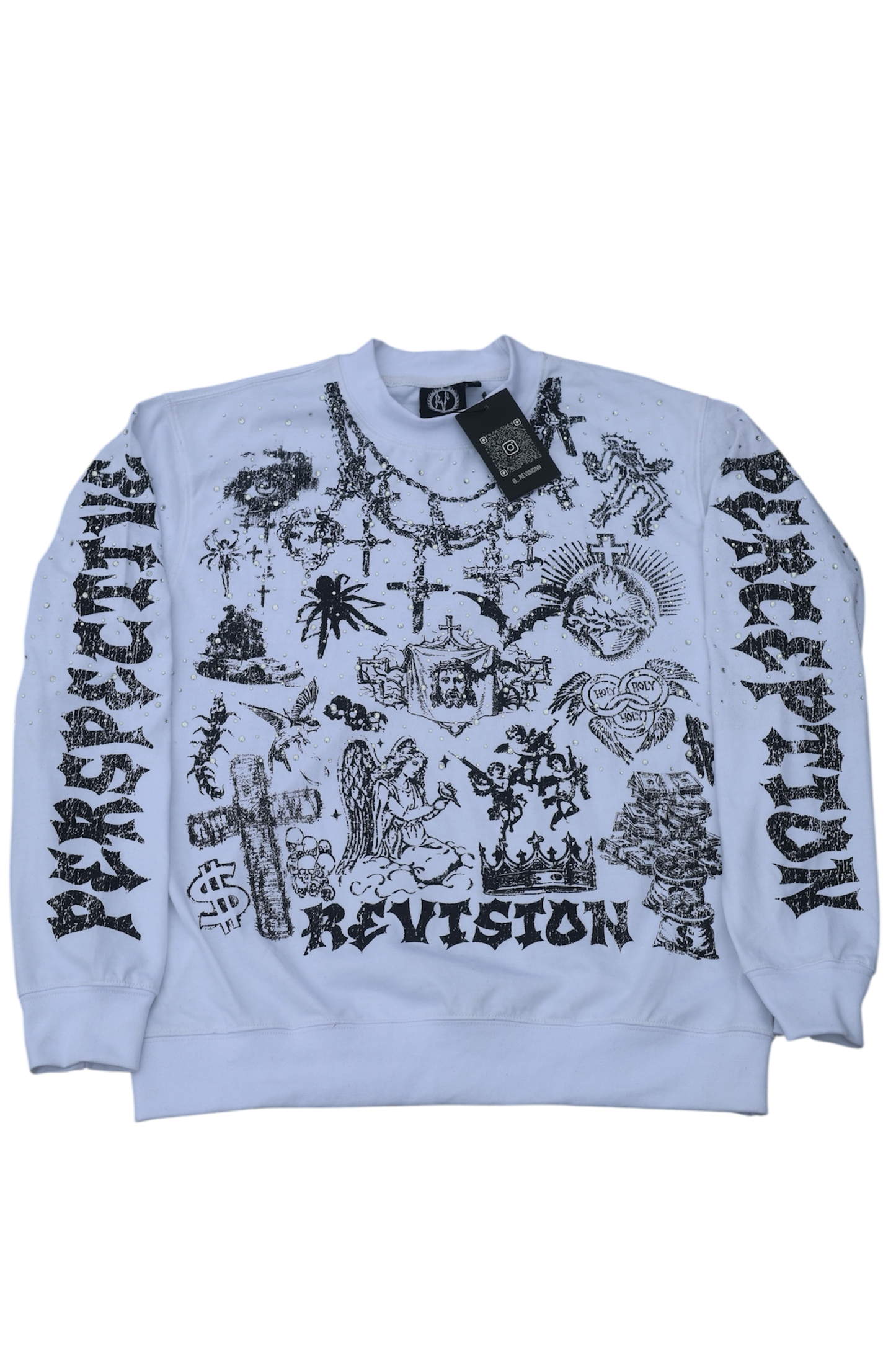 Rhinestone Long-Sleeve