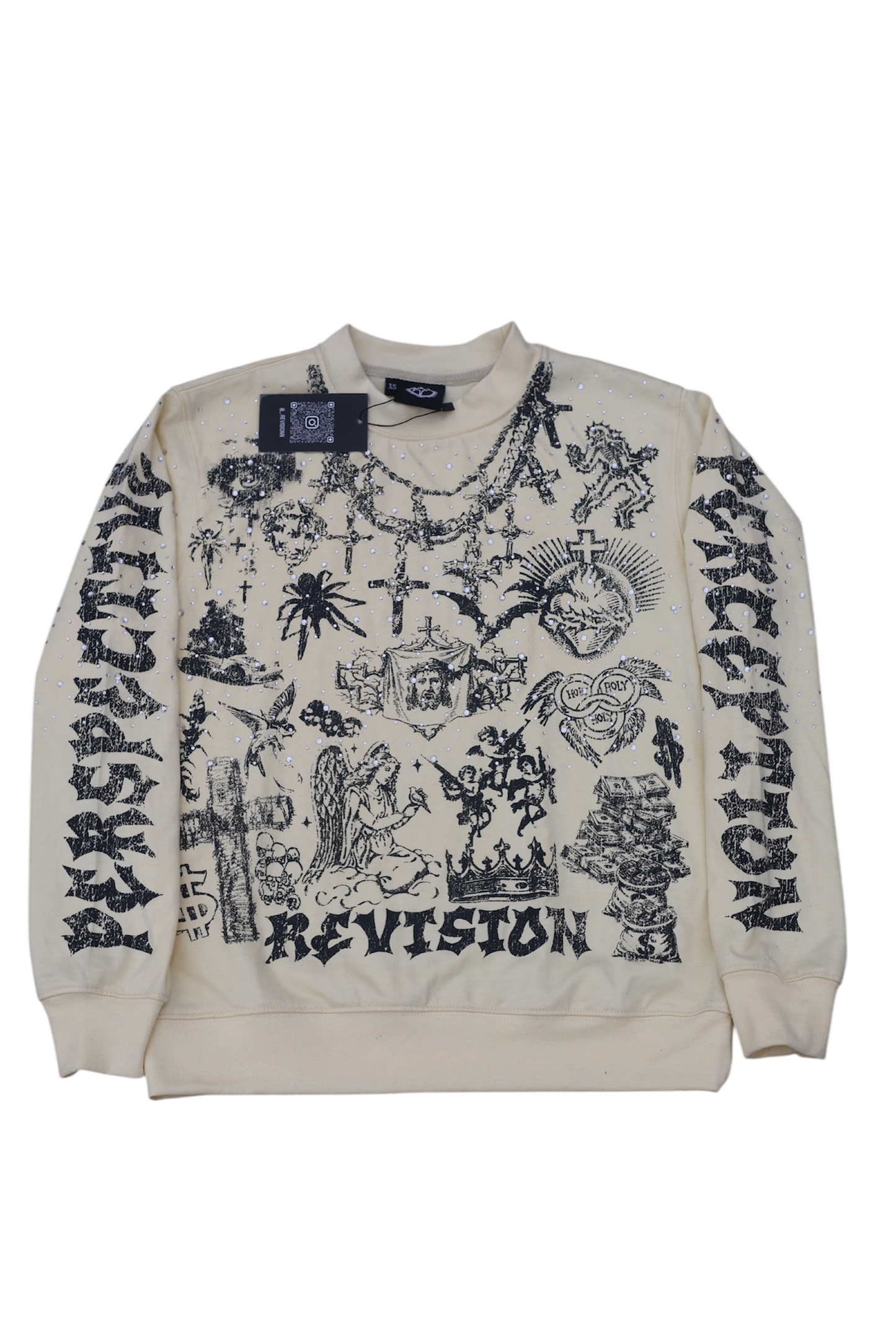 Rhinestone Long-Sleeve