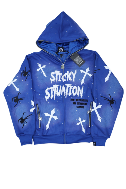 "Sticky Situation" Full-Zip