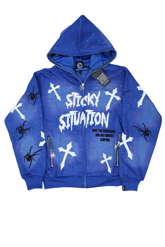 "Sticky Situation" Full-Zip