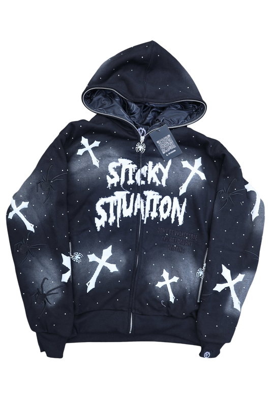"Sticky Situation" Full-Zip