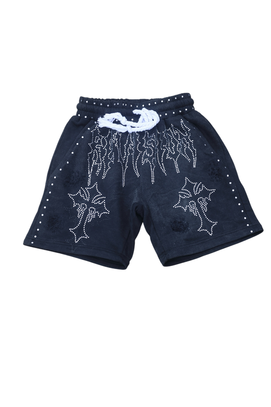 Black  Rhinestone Pants/ Shorts (only)
